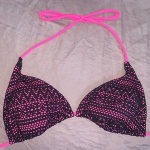 Pink and black bikini top!